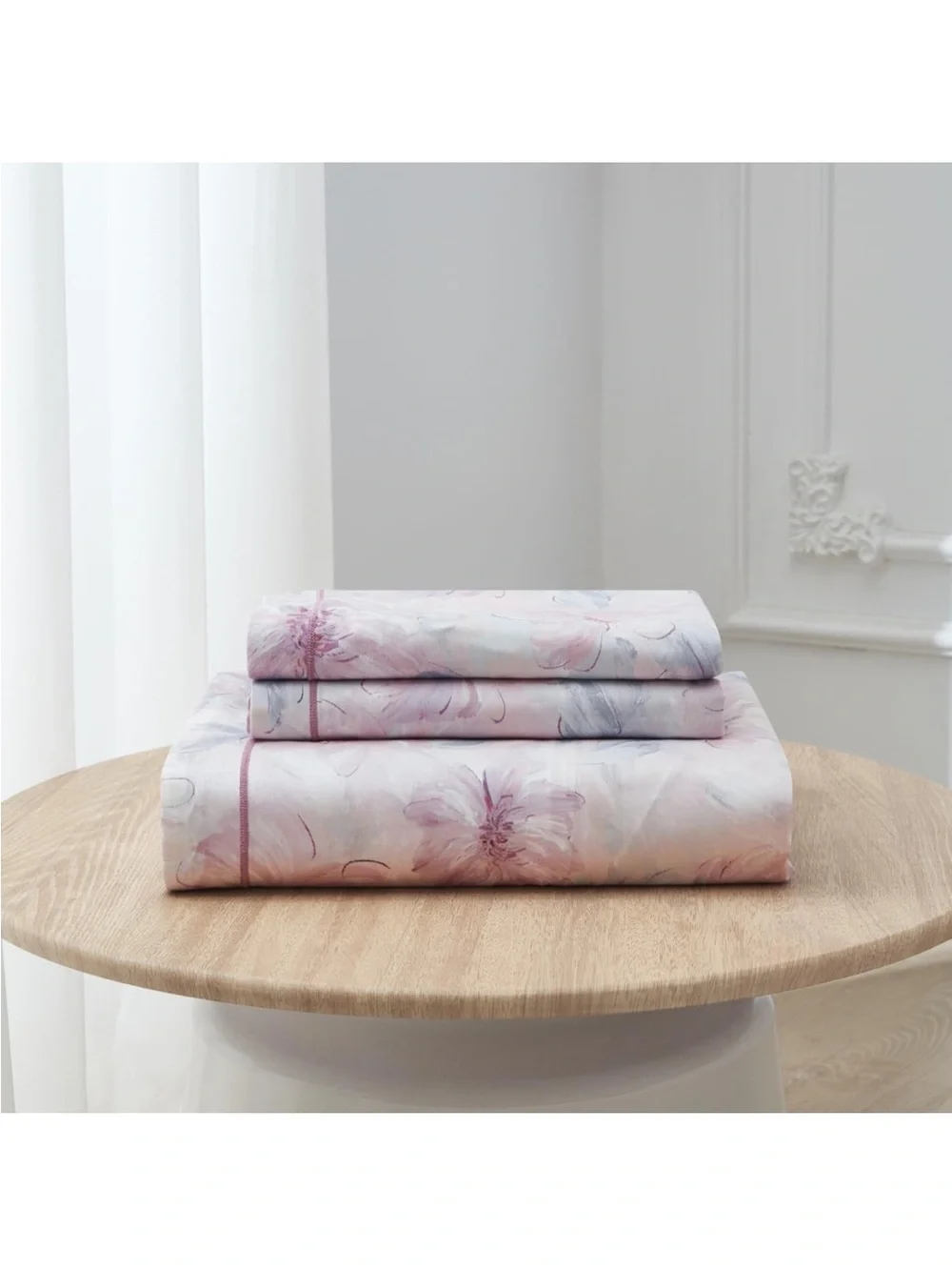 NEW Floral 100% Long Staple Cotton Duvet Cover Set. 600 Thread Count 3-PC Twin